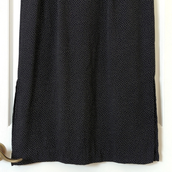 Pendleton Y2K Vintage Spotted High Waisted Side Slit Midi Skirt Black White 10 - Picture 4 of 12